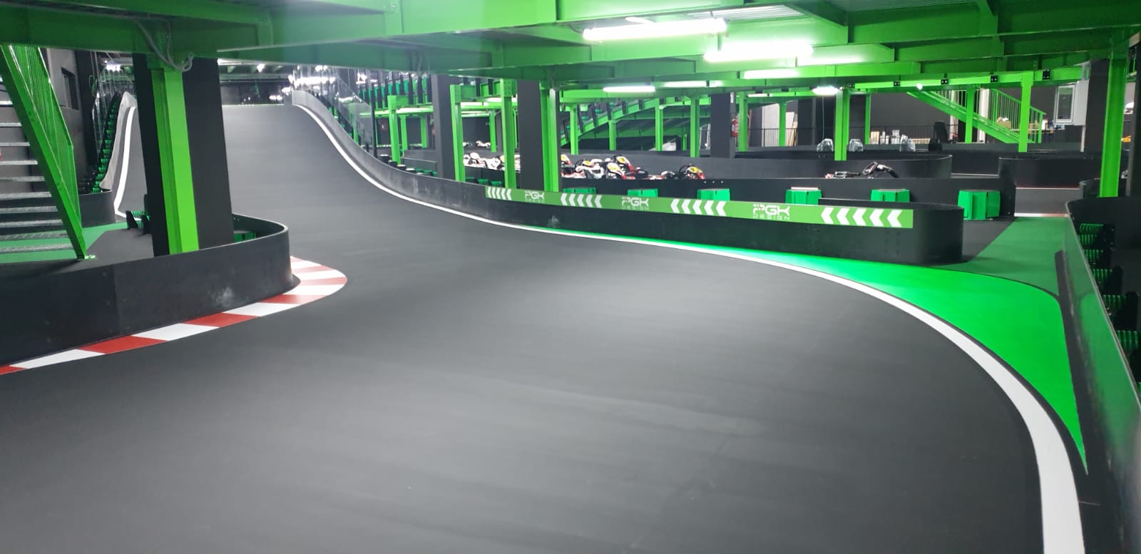 Curva veloce del circuito Green Kart